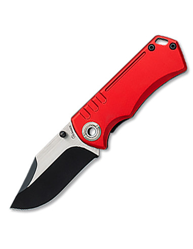 Navaja táctica roja marca Albainox con tornillería (13,7 cm.)