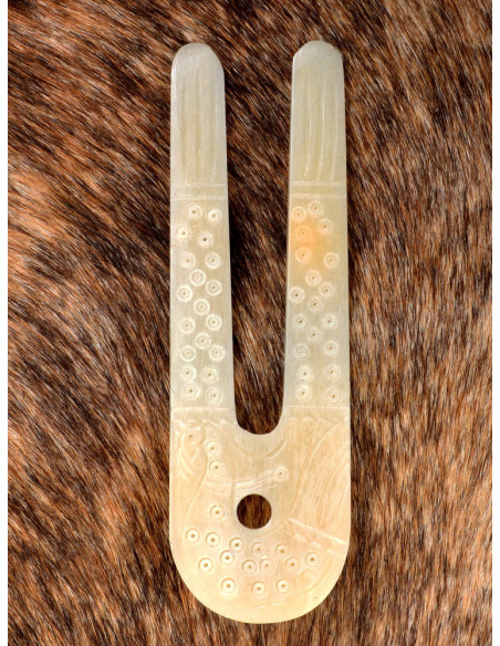 Wikingerlampe aus Knochen (10x3,5 cm.)