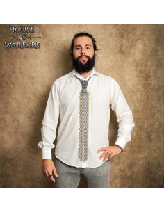 Corbata de cota de malla con anillas en latón y acero 2