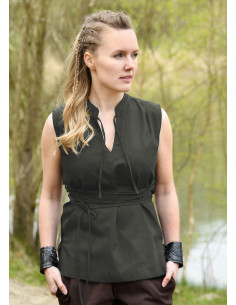Viking ærmeløs bluse model Levke, olivengrøn