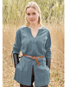 Ylva Viking Dame Tunika - blå-grå