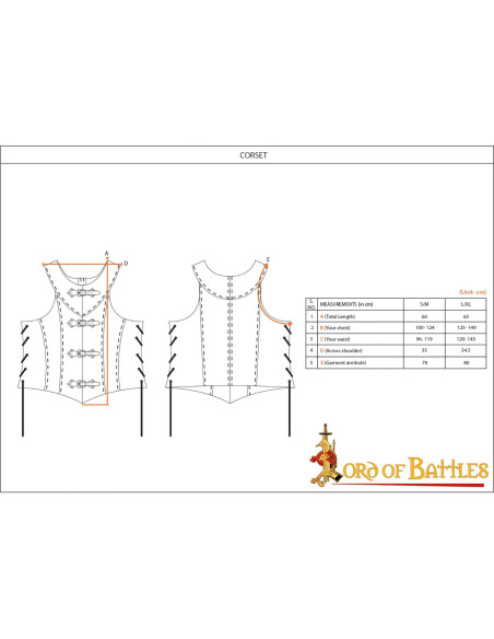 Braunes Lederkorsett Dama Guerrera