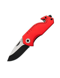 Rotes Rettungsmesser der Marke Albainox (14,9 cm).