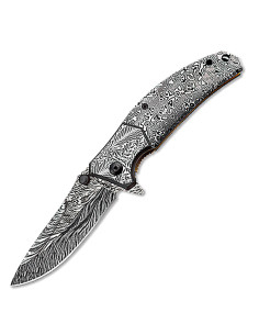 Albainox Markenmesser 3D-Aufnahme Damaskus (20 cm.)