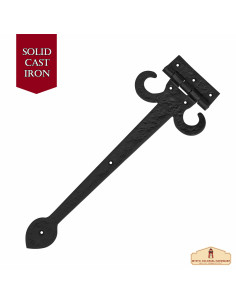 Bisagra medieval para puertas acero negro (43 cm.) 2