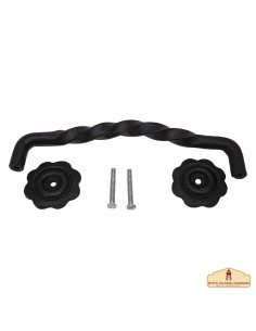 Tirador hierro puerta medieval modelo trenzado ( 31,7 cm ) 2