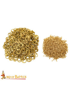 Ronde messing ringen met maliënkolven (6 mm.)