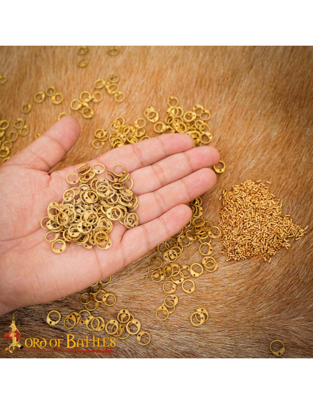 Anillas redondas latón con remaches...