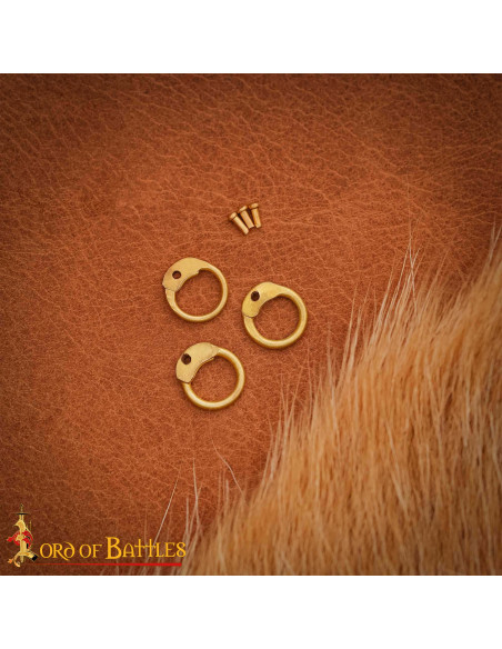 Ronde messing ringen met maliënkolven...