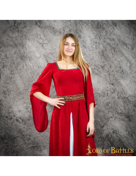 Kurtisane Jimena Mittelalterkleid – Rot