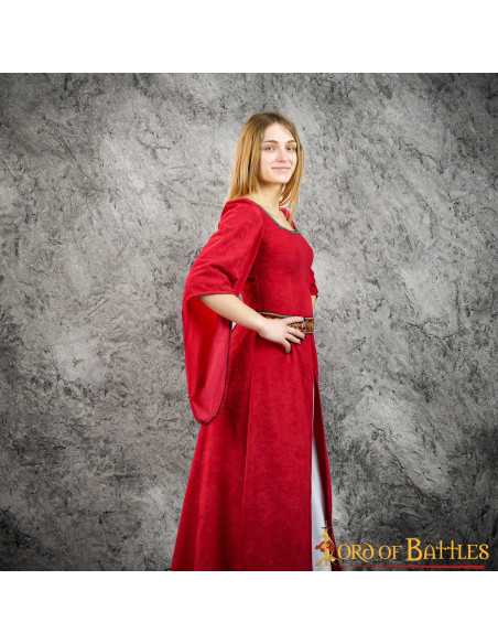 Courtesan Jimena middelalderkjole - rød