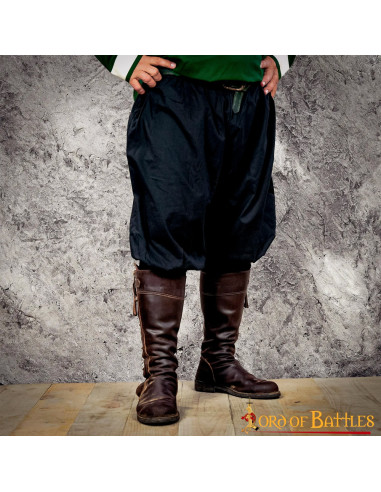 Pantalones medievales modelo Almogavar, negro