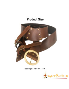 Baldric mit Schwertgürtel aus braunem Leder 2