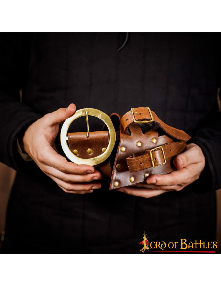 Baldric mit Schwertgürtel aus braunem...