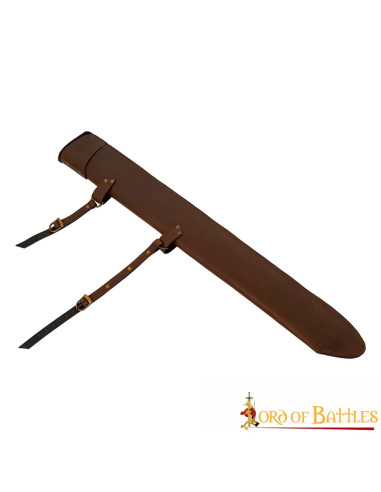 Læderskede til LARP-sværd, brun (87 cm.)