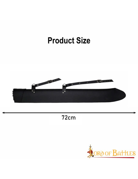 Funda cuero para espadas LARP, negro...