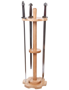 Soporte de pie en madera fresno para 12 espadas 2