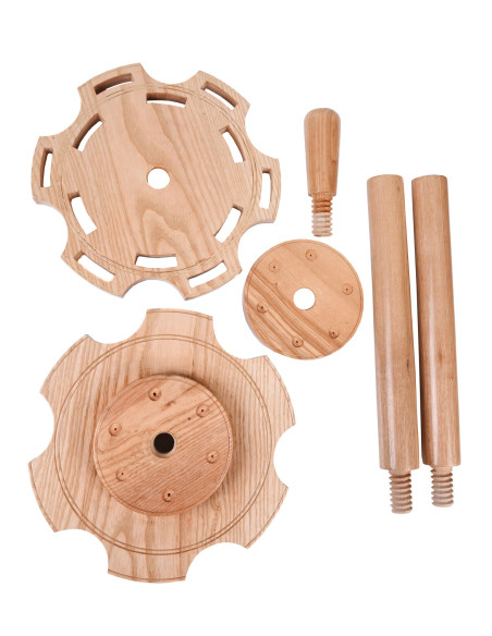 Asketræ stående stativ til 12 sværd