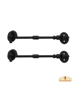 Set van 2 smeedijzeren middeleeuwse deursluitingen (19 cm.)