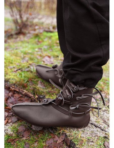 Buskins Wikingerstiefel in Dunkelbraun