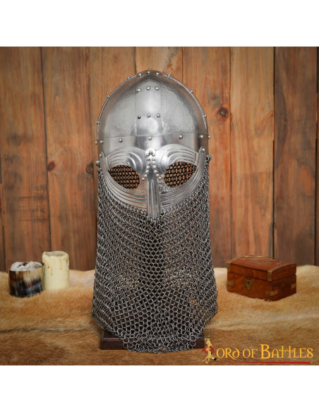 Handgemaakte houten helmhouder (42 cm.)