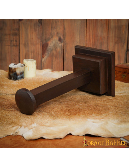 Handgemaakte houten helmhouder (42 cm.)