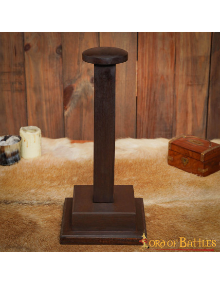 Handgemaakte houten helmhouder (42 cm.)