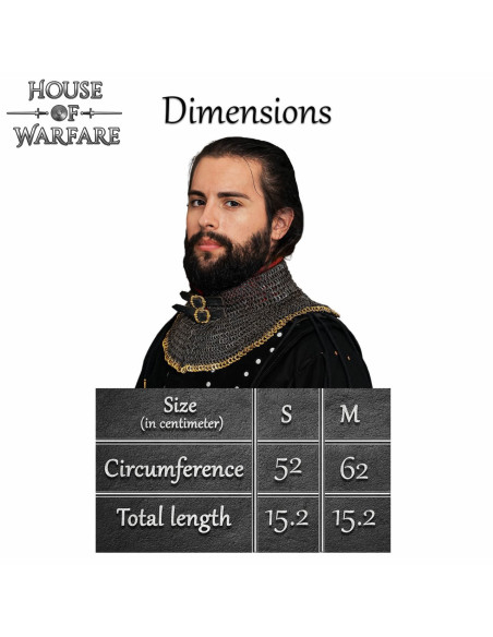 Maliënkolder met gewatteerde voering...