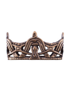 Cuello de vaina para espada vikinga, acabado bronce viejo