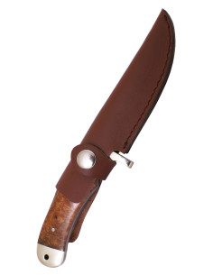 Cuchillo acero Damasco con funda cuero (21 cm.) 2