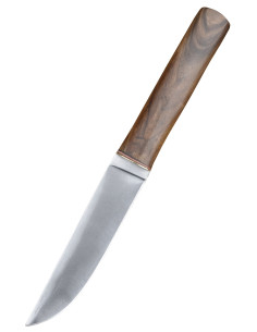 Cuchillo vikingo acero con funda cuero (28 cm.)