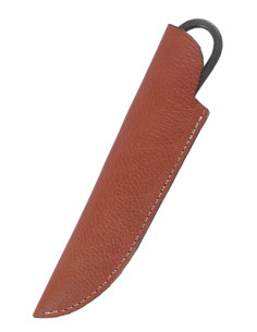 Cuchillo medieval forjado con funda cuero (19 cm.) 2
