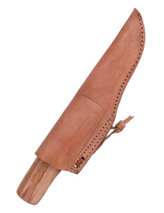 Cuchillo medieval acero con funda de cuero (22 cm.) 2