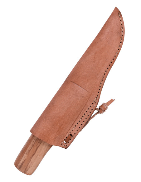 Cuchillo medieval acero con funda de...