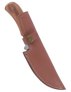 Cuchillo hoja droppoint con funda de cuero (20,8 cm) 2