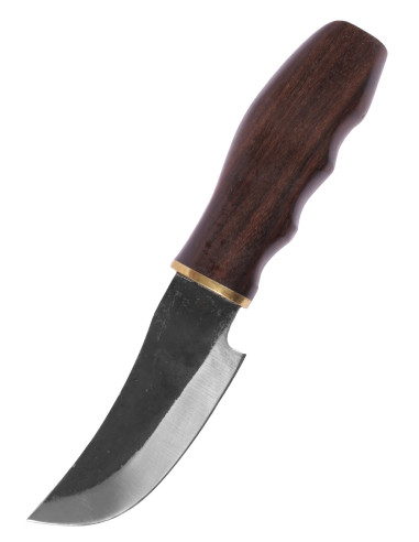 Jagdmesser aus Stahl mit Lederscheide (20 cm).