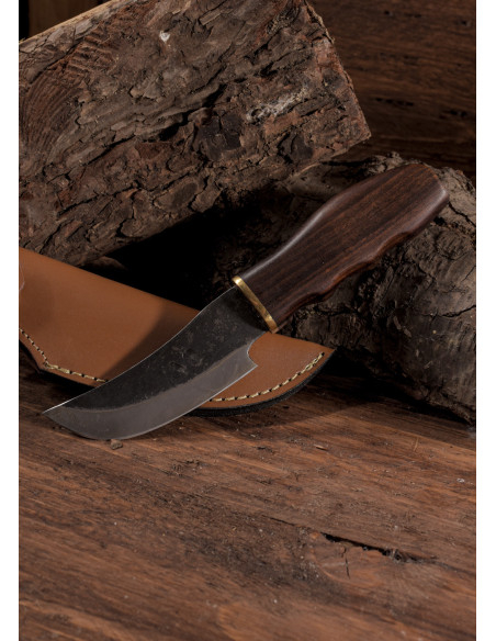 Jagtkniv i stål med læderskede (20 cm.) Jagtkniv i stål med læderskede (20 cm.)