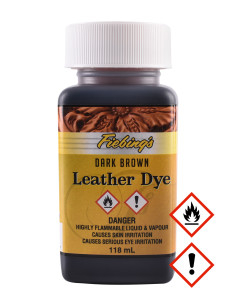 Flesje donkerbruine leerverf (118 ml.)