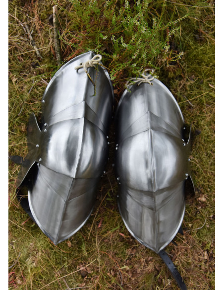 Rodilleras góticas acero 1,6 mm. S. XV