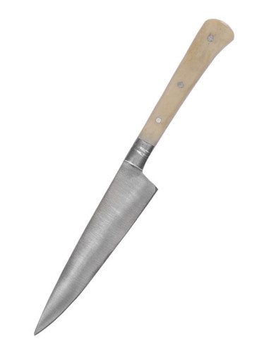 Cuchillo de cocina mango hueso, con funda (18 cm.)