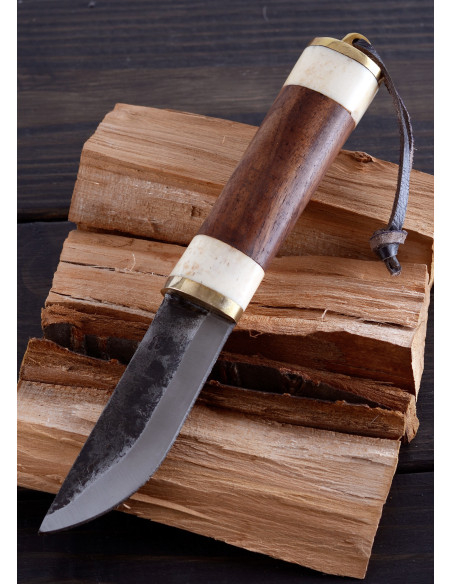 Middelalderkniv med knoglegreb i stål...