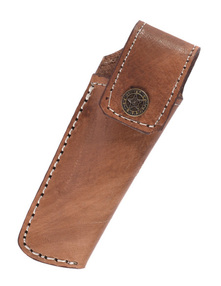 Navaja arabe acero con funda de cuero...