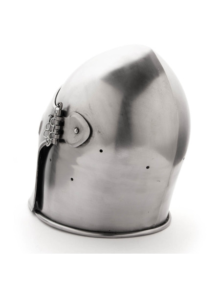 Bacinete medieval con visera...