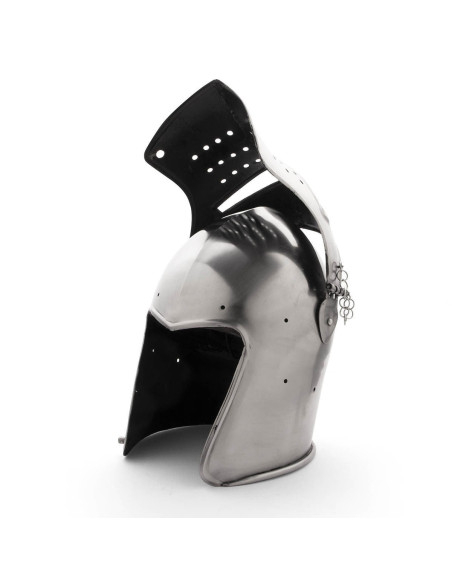 Bacinete medieval con visera...