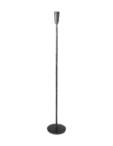 Middelalderlig stående lysestage i smedejern (70 cm.)