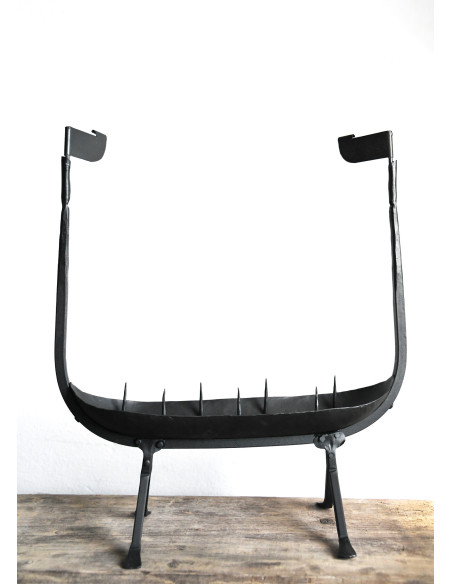 Grote Vikingschipkandelaar, smeedijzer