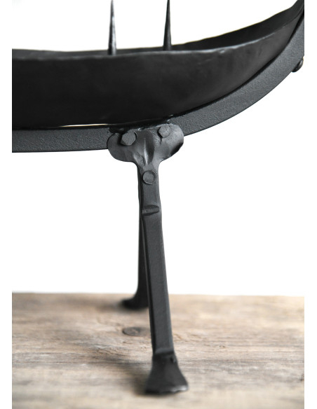 Grote Vikingschipkandelaar, smeedijzer