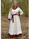 Vestido vikingo mujer Jona color natural-vino tinto