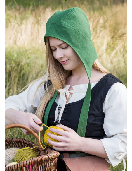 Tilda model middeleeuws lijfje in zwart