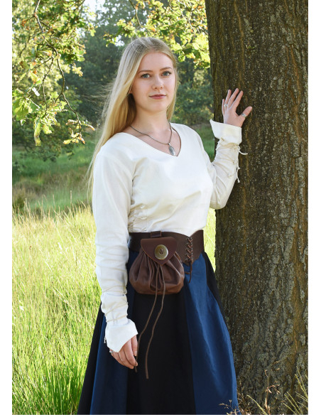 Mittelalterbluse Aila in Naturweiß